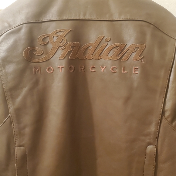 INDIAN MOTORCYCLE BROWN LEATHER GATEWAY JACKET - Picture 5 of 15